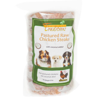 Pastured Raw Chicken Steaks for Dogs - 6 lbs. Total