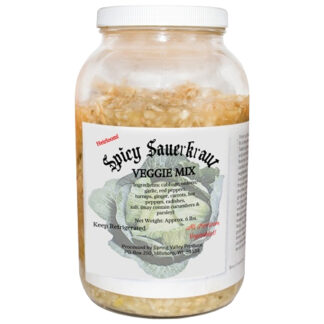Raw Spicy Sauerkraut Plus Veggie Mix - 6 lbs.