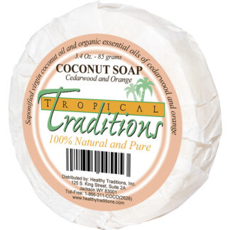 Coconut Oil Soap - Cedarwood and Orange- 1 bar