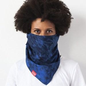 Scarf + 1 Filter, Marble Bandana - Blue, Unisex