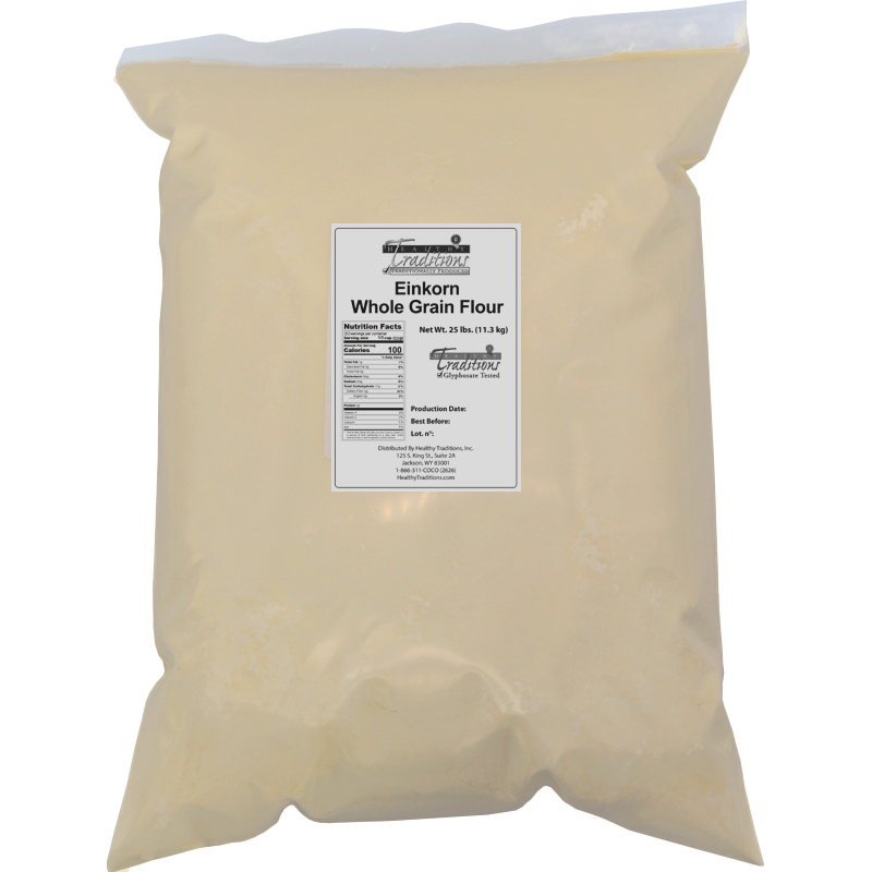 Glyphosate-tested Einkorn Whole Grain Flour – 25 lb. Bag