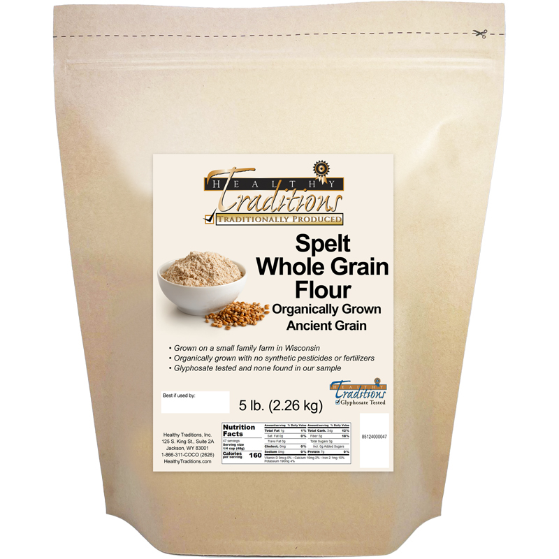 Spelt Whole Grain Flour - 5 lb. Bag