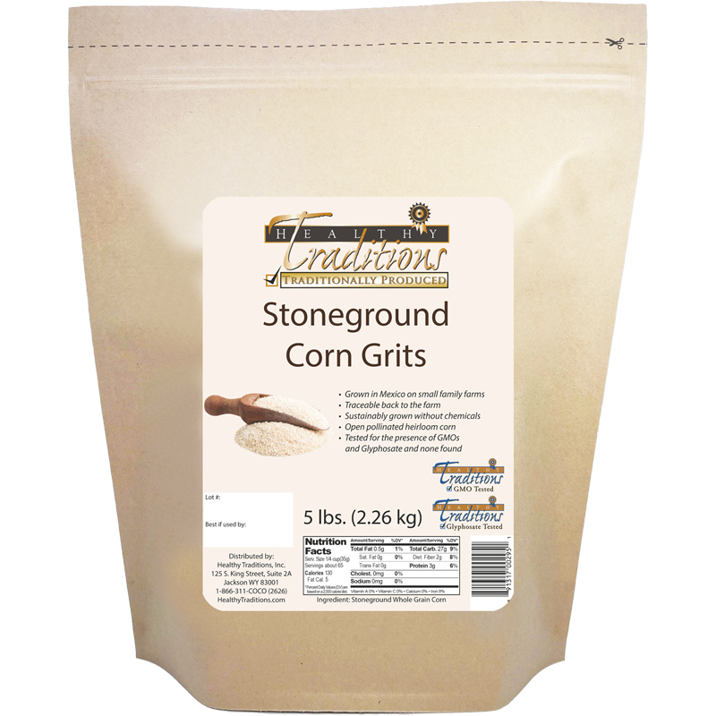 GMO-tested Cónico Cremoso Corn Grits – 5 lb. Bag